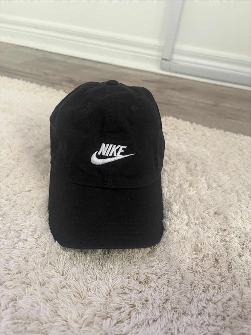 Nike Black Hat with White Logo
